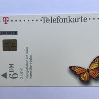 Telefonkarte KD 09 01, leer, Schmetterlinge