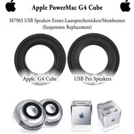 2x Apple PowerMac G4 Cube - USB Pro Speakers M7963 - Ersatz Gummi Sicke Membran NEU