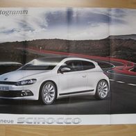 VW Scirocco Poster Der neue Scirocco weiß 2.0 TSI Volkswagen Plakat Prospekt