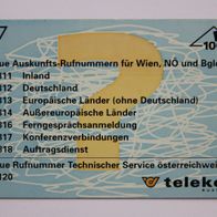 Telefonkarte aus Österreich: ANK 223 (Telekom Auskunft 106 E), gebraucht (1999)