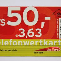 Telefonkarte aus Österreich: ANK 255 (ATS 50, - / € 3,63), gebraucht (2001)