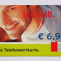 Telefonkarte aus Österreich: ANK 262 (Ich will - € 6,90), gebraucht (2002)