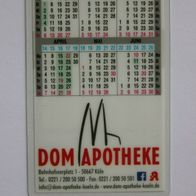 1 Taschenkalender der DOM Apotheke / Apotheke im Hauptbahnhof, Köln für 2019