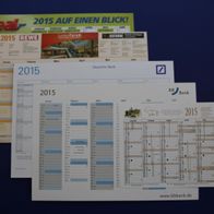 4 verschiedene Kalender im DIN A4-Format für 2015 (und 1 Kalender in DIN A5)