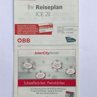 Reiseplan ICE 21 von 2009 (IZB / Zugbegleiter)