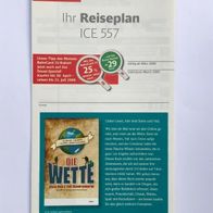 Reiseplan ICE 557 von 2009 oder 2015 (IZB / Zugbegleiter)