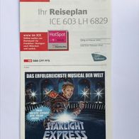 Reiseplan ICE 603 von 2010 oder 2011 (IZB / Zugbegleiter)