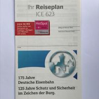 Reiseplan ICE 623 von 2010 (IZB / Zugbegleiter)