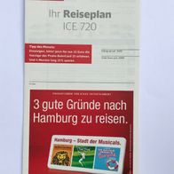 Reiseplan ICE 720 von 2009, 2010, 2011 oder 2012 (IZB / Zugbegleiter)