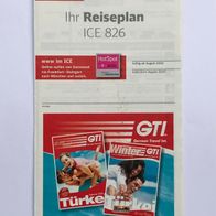 Reiseplan ICE 826 von 2010 (IZB / Zugbegleiter)