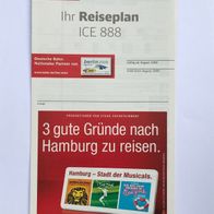 Reiseplan ICE 888 von 2009 (IZB / Zugbegleiter)