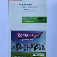 Reiseplan ICE 1605 von 2012 (IZB / Zugbegleiter)