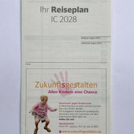 Reiseplan IC 2028 von 2010 (IZB / Zugbegleiter)