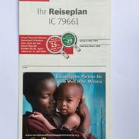 Reiseplan IC 79661 von 2009 (IZB / Zugbegleiter)