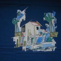 Stoffe Reststoffe, Mischqualität, Blau mit Motiv - Coup. 150 cm x 150 cm