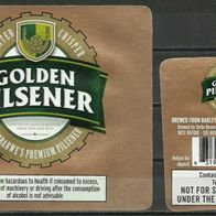 Bieretikett Golden Pilsener Delta Beverages Harare SAMBIA / ZAMBIA AFRIKA