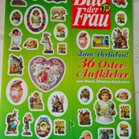 Zeitschrift BILD der FRAU 2 Bögen Beileger Sticker Aufkleber Ostern März