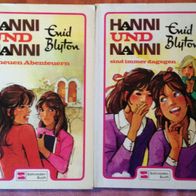2 Taschenbücher von Enid Blyton aus der Mädchenbuch-Serie "Hanni und Nanni" - aus Sam
