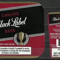 Bieretikett "Black Label Carling" Delta Beverages Harare SAMBIA / ZAMBIA AFRIKA