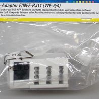 Adapter TAE F Stecker auf NFF-Buchsen + RJ11-Westernbuchse (6/4) - OVP