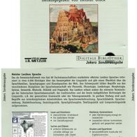CD-Rom "Metzler Lexikon Sprache", Digitale Bibliothek 34, aus Sammlung