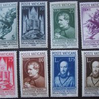 8 Stk.- MiNr. 51-58 / Satz - Vatikan / Poste Vaticane - 1936 - ungestempelt