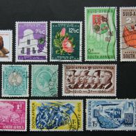 12 verschiedene Briefmarken aus Südafrika, gestempelt