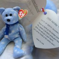Ty Beanie Baby Holiday Teddy Bär 25. Dez.1999 Vitrinenstück Stofftier unbespielt