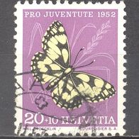 Schweiz, 1952, Mi. 577, Pro Juventute, Schmetterling, 1 Briefm., gest