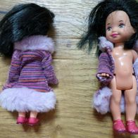 Barbie Lila Mantel Fellbesatz Kleidung Für Barbie Puppe Shelly Ohne Puppe + Schuhe