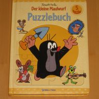 Der kleine Maulwurf - Puzzlebuch - von Zdenek Miler - mit 5 Puzzles - komplett