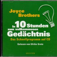 Hörbuch CD - Joyce Brothers - In 10 Stunden zum vollkommenen Gedächtnis: Das ...