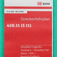 1 Streckenfahrplan aus Nordrhein-Westfalen (450.11/ S 11), gültig ab 11.12.2011