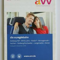 Aachener Verkehrsverbund: 1 Faltfahrplan der euregiobahn, gültig ab 09.12.2018