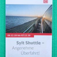 1 Faltfahrplan des Sylt Shuttle, gültig ab 09.12.2018