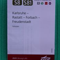 Fahrplan des KVV: S 8 / S 81 (Karlsruhe - Freudenstadt), gültig ab 10.12.2017