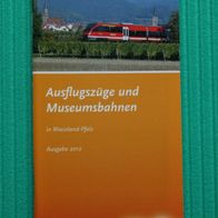 Fahrplanheft Ausflugszüge und Museumsbahnen in Rheinland-Pfalz, Ausgabe 2012