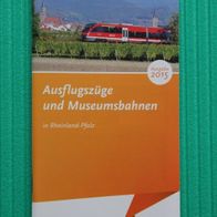 Fahrplanheft Ausflugszüge und Museumsbahnen in Rheinland-Pfalz, Ausgabe 2015