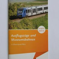 Fahrplanheft Ausflugszüge und Museumsbahnen in Rheinland-Pfalz, Ausgabe 2017