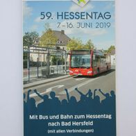 Nordhess. VerkehrsVerbund (NVV): Fahrplanheft zum Hessentag 2019 in Bad Hersfeld