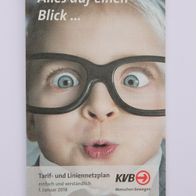 Tarif- und Liniennetzplan des KVB: "Bahnen in Köln 2018"