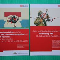 Max Maulwurf: 2 Baustellen-Fahrpläne aus dem Fahrplanjahr 2014