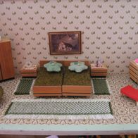 Altmann Schlafzimmer-Möbel -Puppenstube-Puppenhaus-Puppenküche