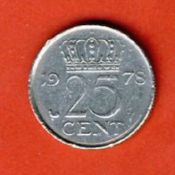 Niederlande 25 Cent 1978