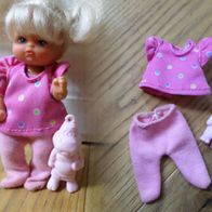 Barbie Kleidung Oberteil + Strampel Hose + Zugabe Ohne Heart Family Baby Puppe