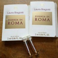 2x Laura Biagiotti Essenza di Roma Duft Parfüm Luxusproben Proben / Phiolen