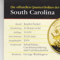Quarter- Dollar USA- Staat South Carolina