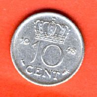 Niederlande 10 Cent 1948