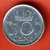 Niederlande 10 Cent 1974