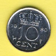 Niederlande 10 Cent 1980